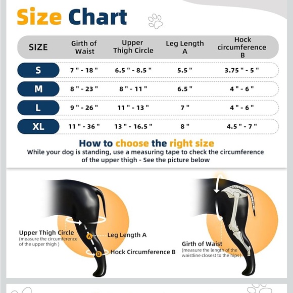 CHAMIN Adjustable Dog Knee Brace For Torn ACLHind Leg, Left Leg,M 569-lb2 - Picture 8 of 12